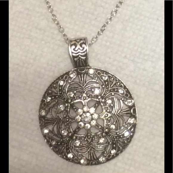 Just For Fun Jewelry - Beautiful faux marcasite medallion